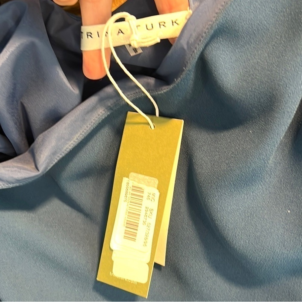 NWT, Trina Turk,Gull Dress,Stunning Asymmetrical Dress Embellished Fringe,Size S - Picture 8 of 13